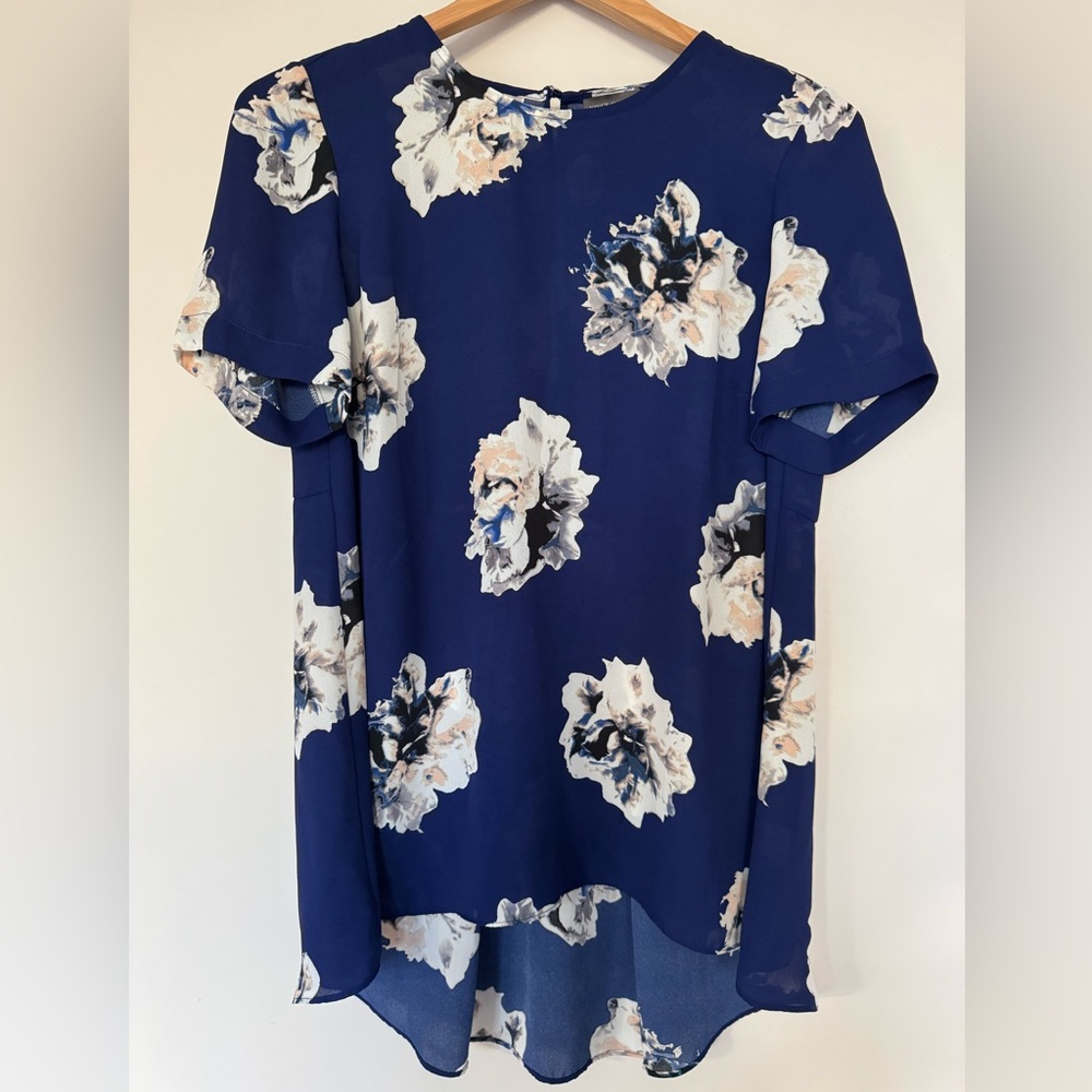 Vince Camuto Blue Floral Blouse
